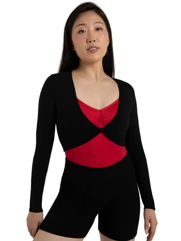 Harmonie Cropped Pinch Sweater sold by Capezio