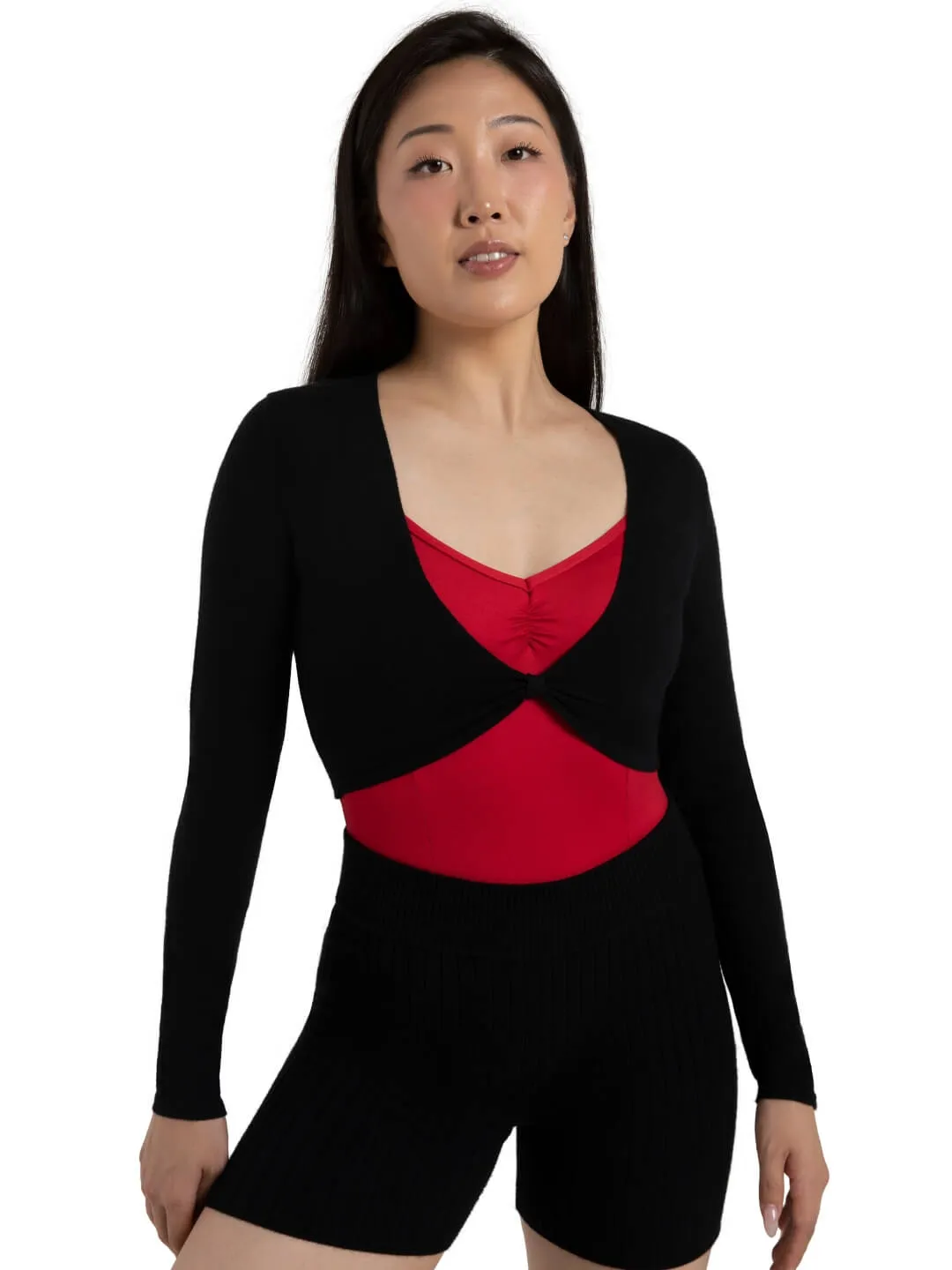 Harmonie Cropped Pinch Sweater sold by Capezio