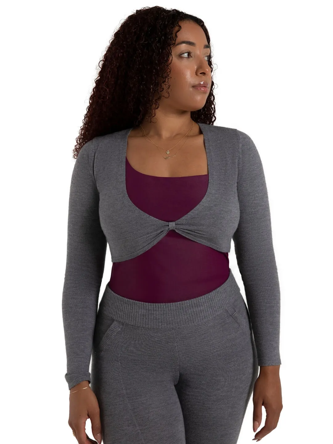 Harmonie Cropped Pinch Sweater sold by Capezio product image thumbnail 4