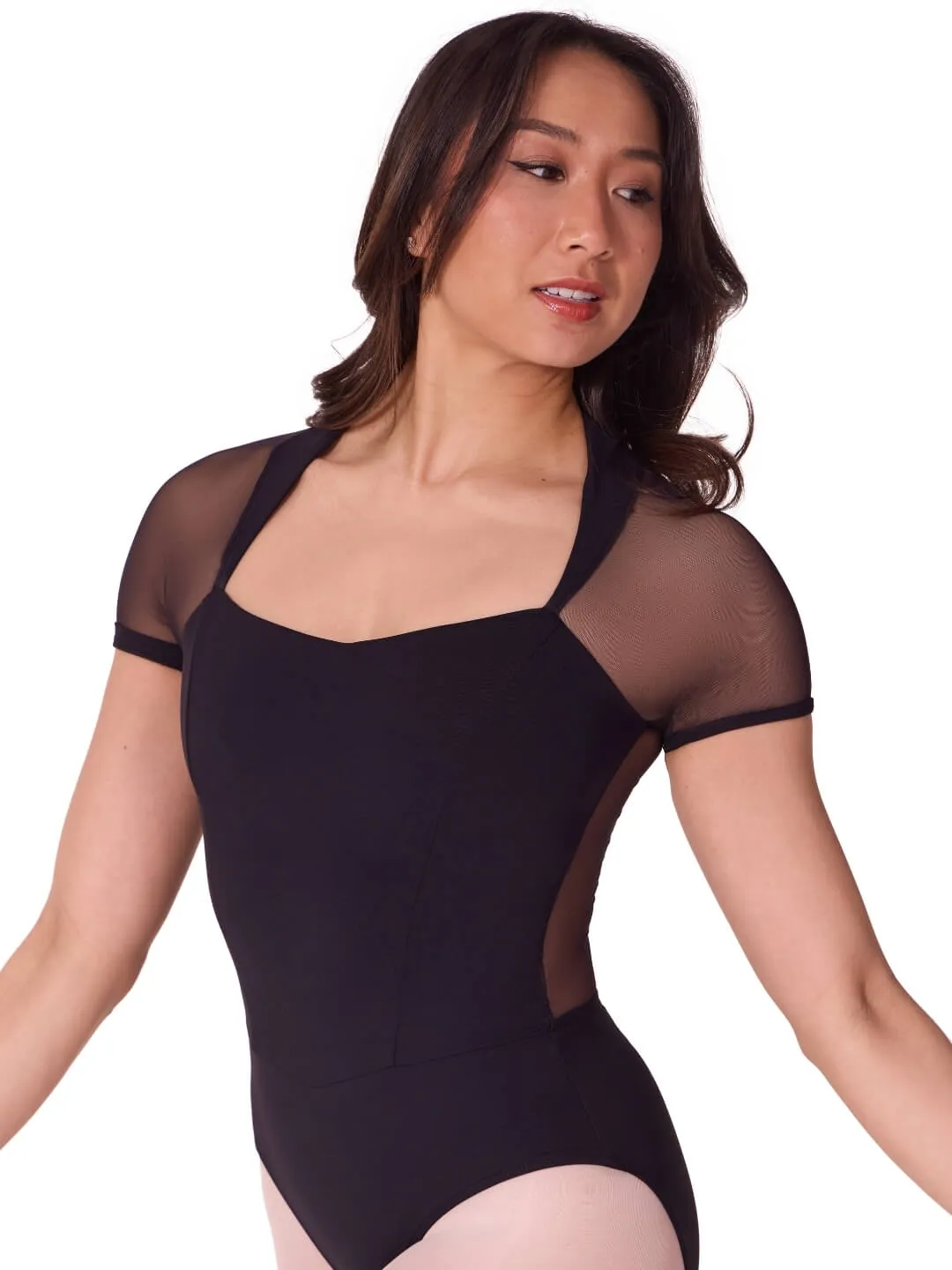 Soft Elegance Corset Short Sleeve Leotard sold by Capezio