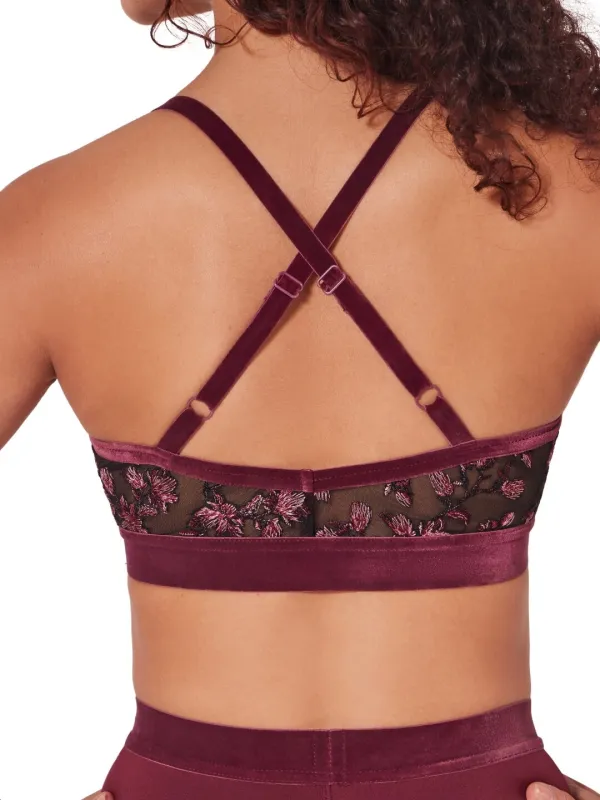 Ornate Romance Fondness Cami Criss Cross Back Bra made by Capezio