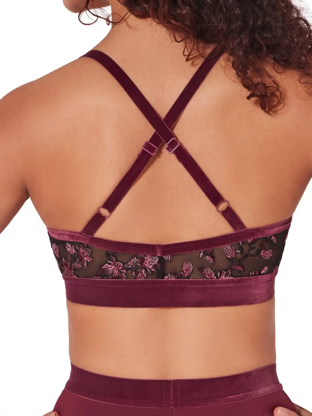 Ornate Romance Fondness Cami Criss Cross Back Bra sold by Capezio