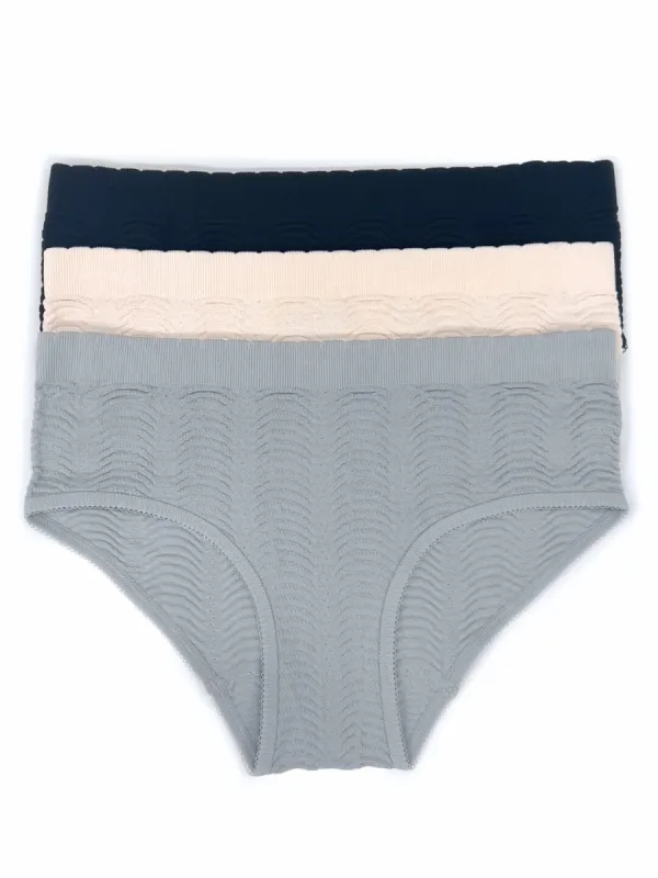 Seamless Wave Jacquard Brief (3 Pack) sold by Capezio