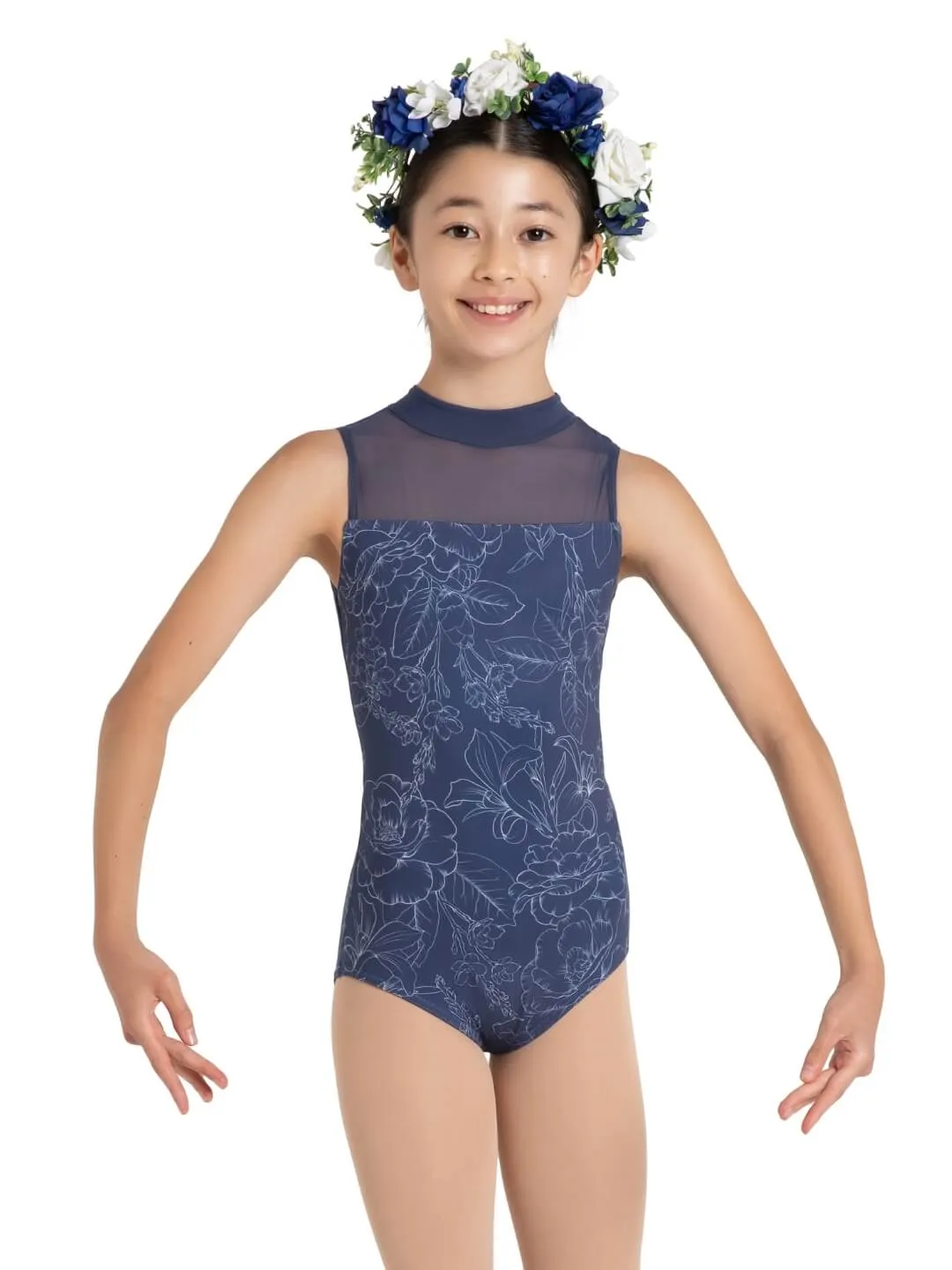Wildflower Hyacinth High Neck Leotard - Girls sold by Capezio