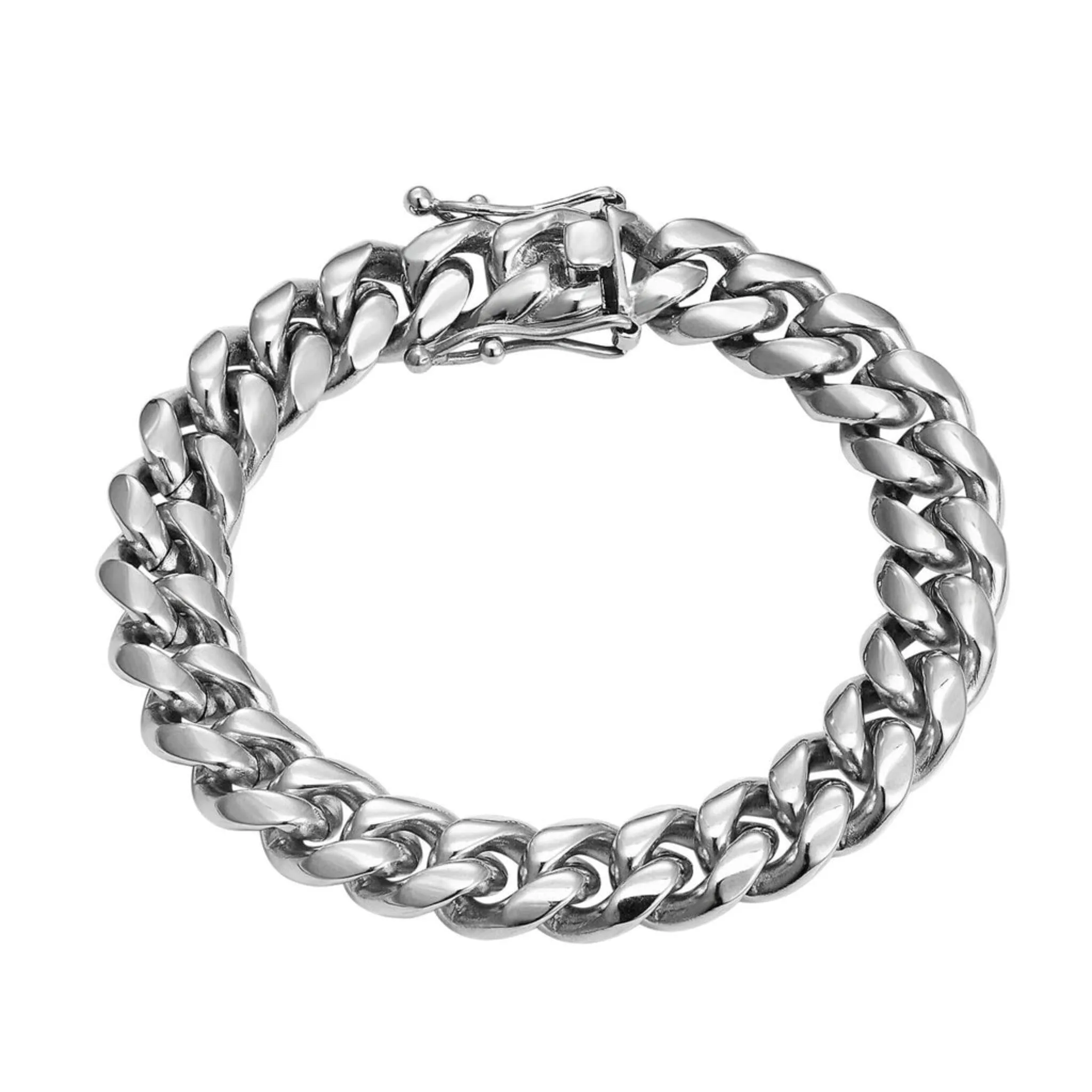 8mm Medium Classic Havana Cuban Chain Bracelet sold by Capsul Jewelry