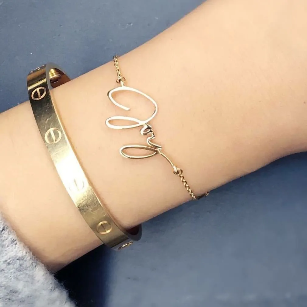 Custom Handwriting Bracelet sold by Capsul Jewelry product image thumbnail 5