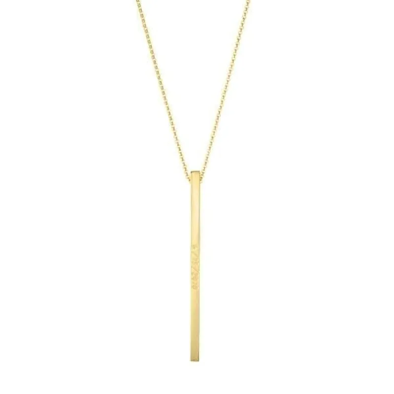 Custom Thin Column Necklace made by Capsul Jewelry