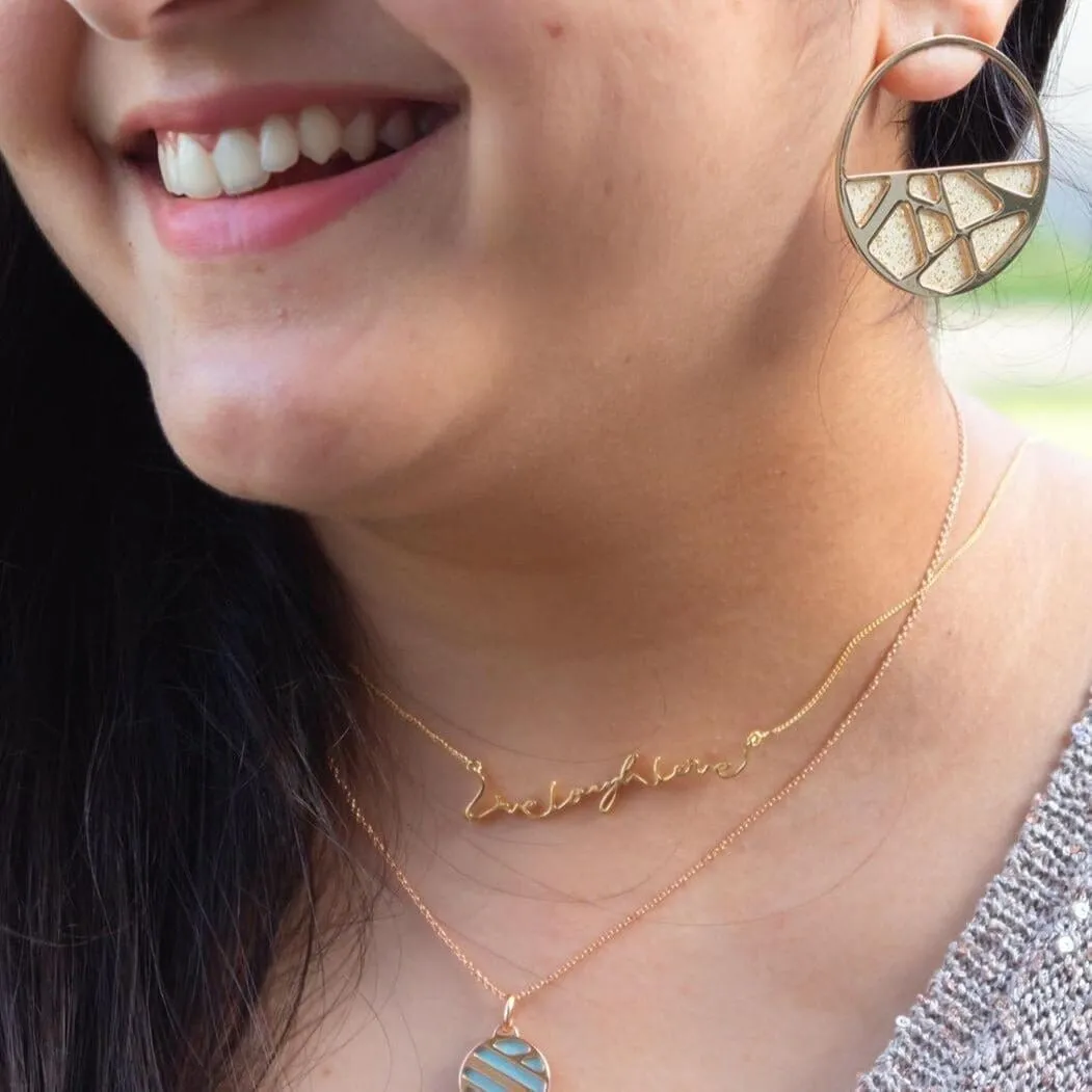 Sterling Silver Live Laugh Love Signature Necklace sold by Capsul Jewelry product image thumbnail 3