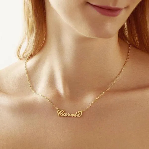 Personalized Name Necklace - "The Carrie" sold by Capsul Jewelry product image thumbnail 3