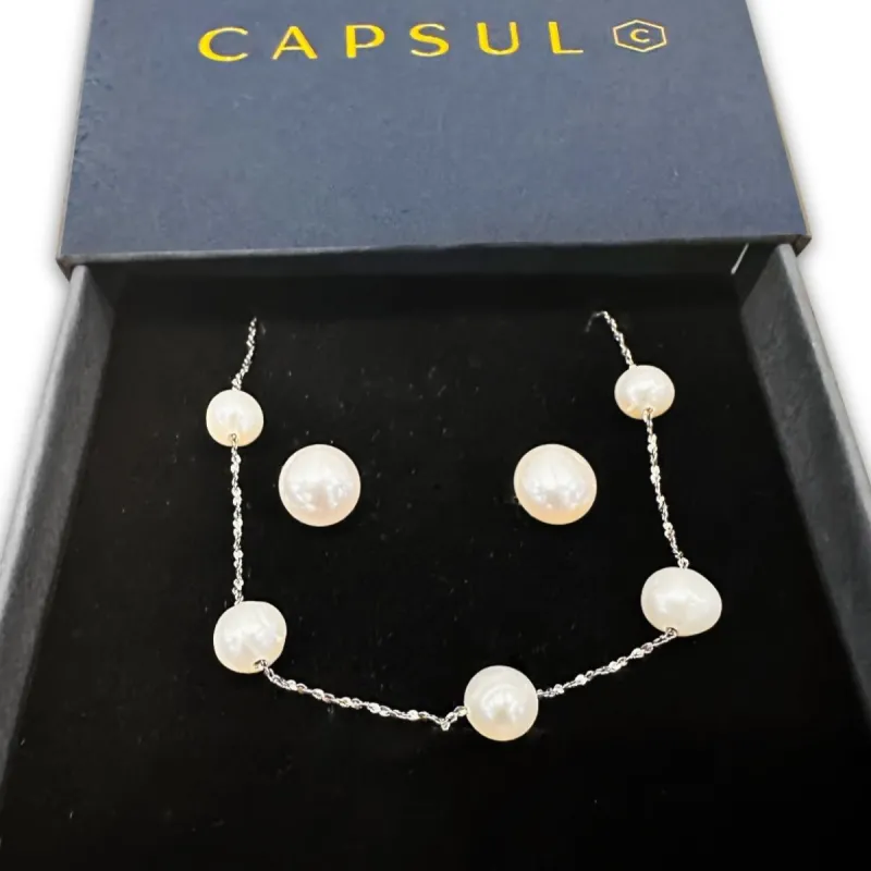 Pearl By the Yard Bracelet and Earrings Gift Set sold by Capsul Jewelry