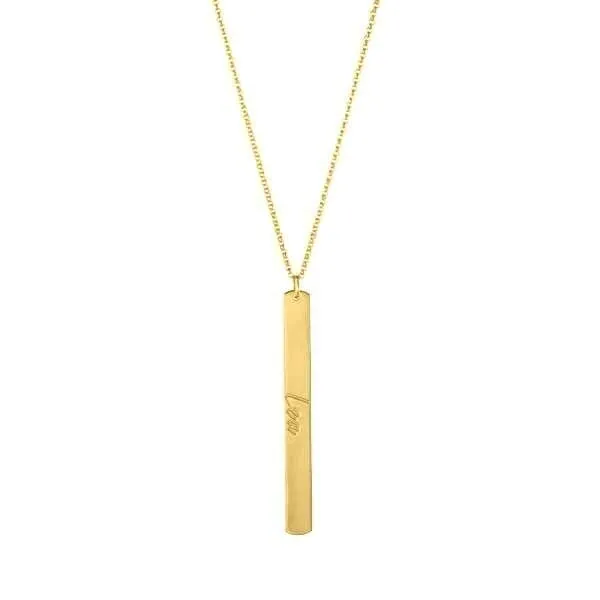 Custom Vertical Bar Necklace sold by Capsul Jewelry