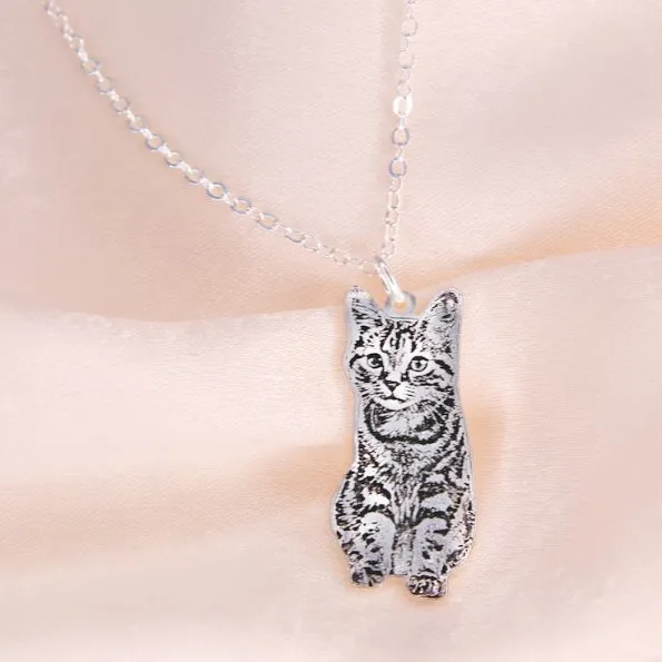 Custom Lasercut Portrait Necklace sold by Capsul Jewelry product image thumbnail 2