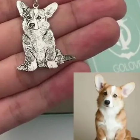 Custom Lasercut Portrait Necklace sold by Capsul Jewelry product image thumbnail 4