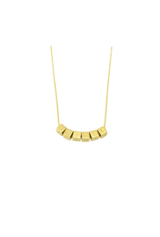 Sophia Mini-Block Necklace sold by Capsul Jewelry