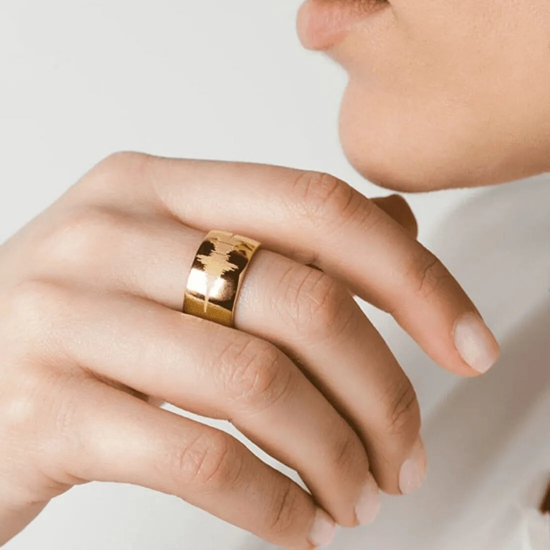 Custom Wide Classic Ring sold by Capsul Jewelry product image thumbnail 3
