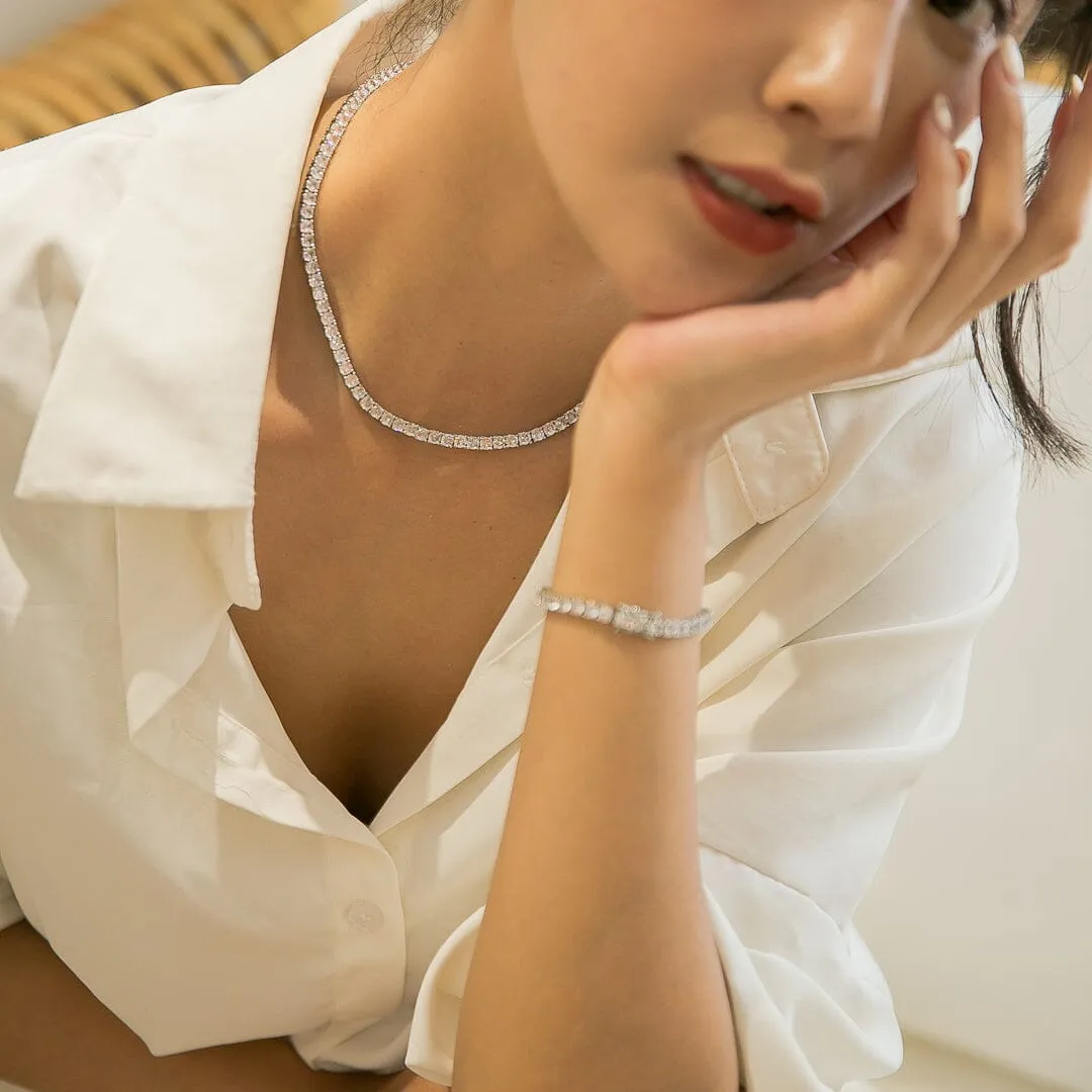 Classic CZ Diamond Tennis Necklace sold by Capsul Jewelry product image thumbnail 3