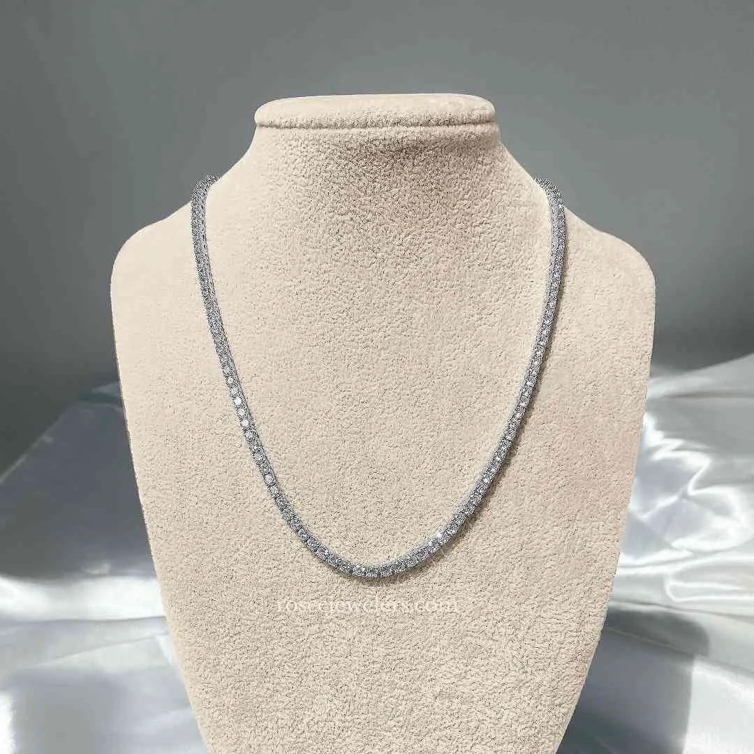 Classic CZ Diamond Tennis Necklace sold by Capsul Jewelry product image thumbnail 4