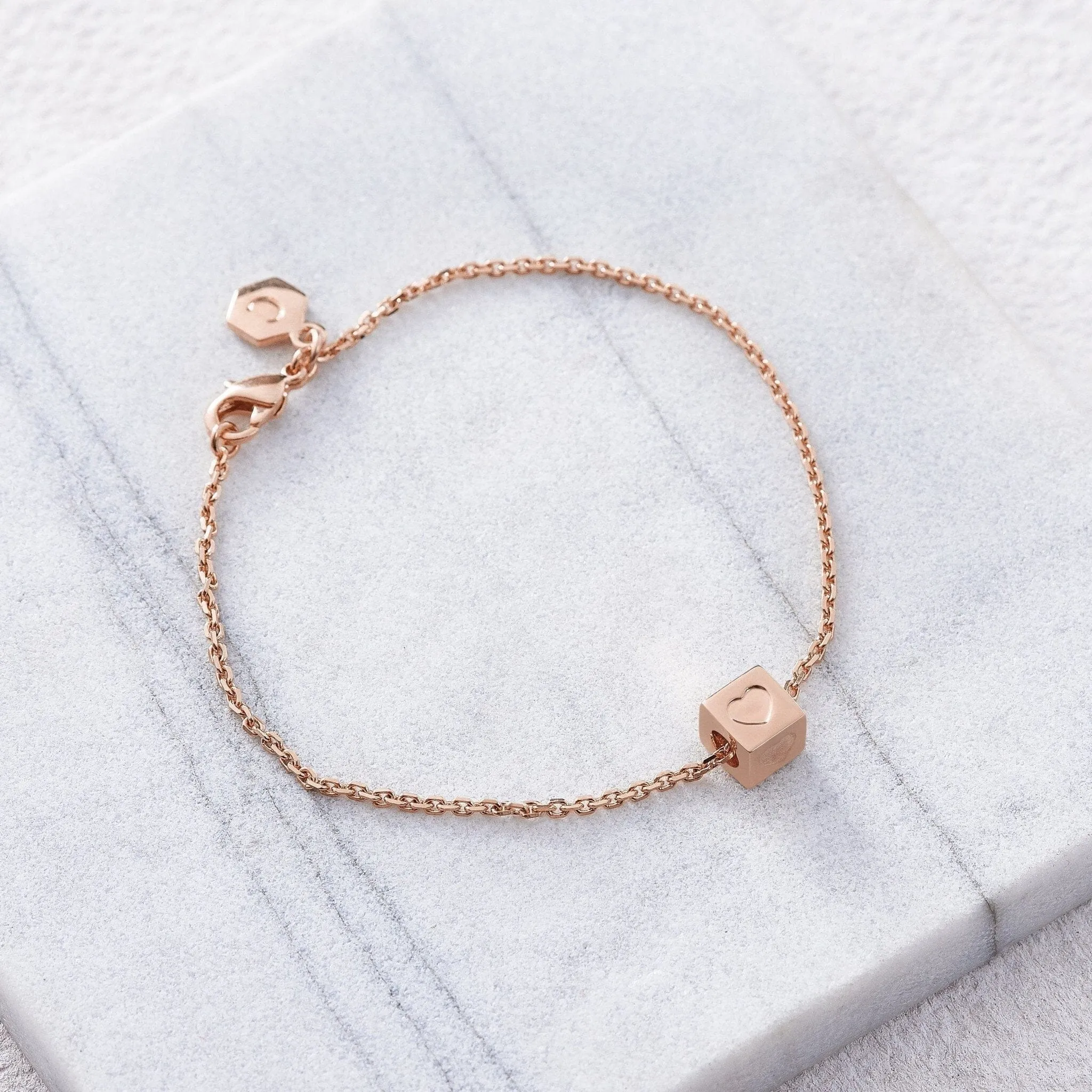 Custom Block Bracelet | Block Letter Bracelets sold by Capsul Jewelry product image thumbnail 4