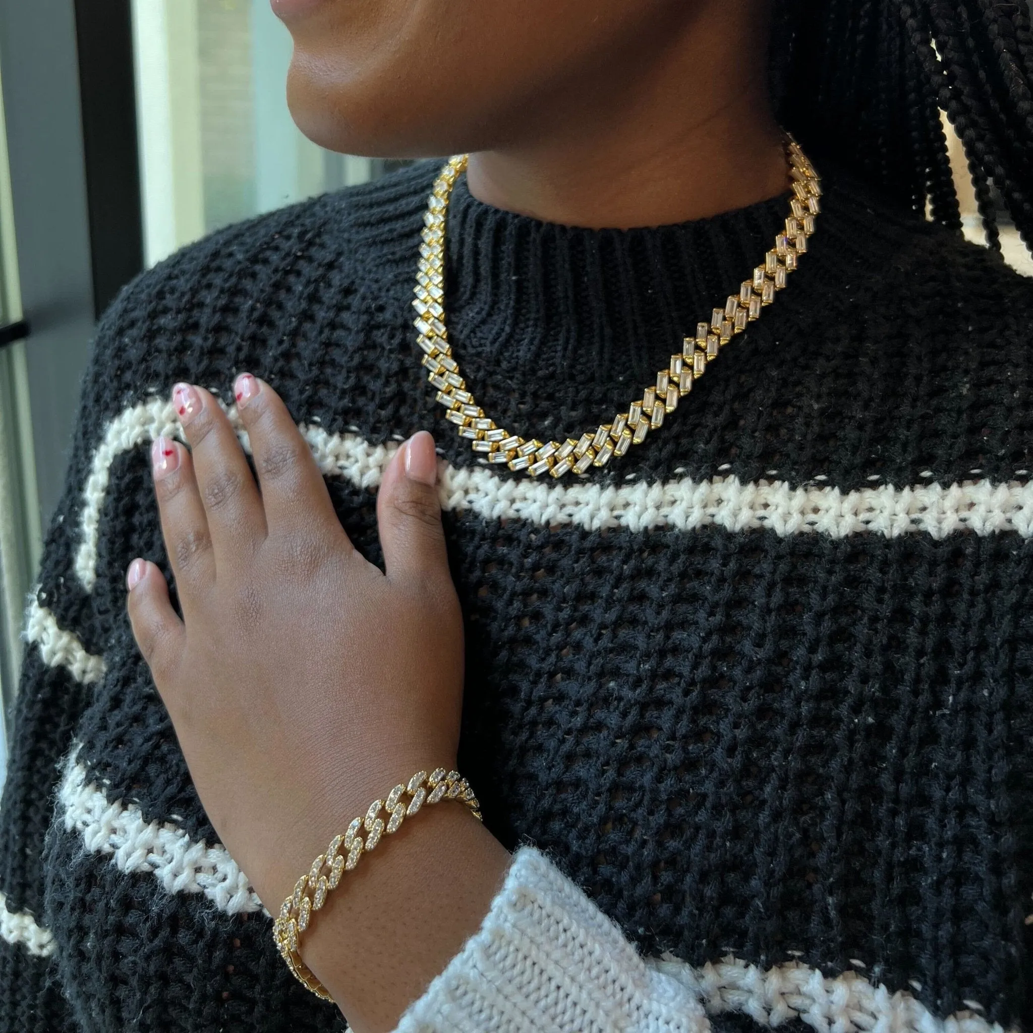 8mm Iced CZ Diamond Cuban Necklace sold by Capsul Jewelry product image thumbnail 3