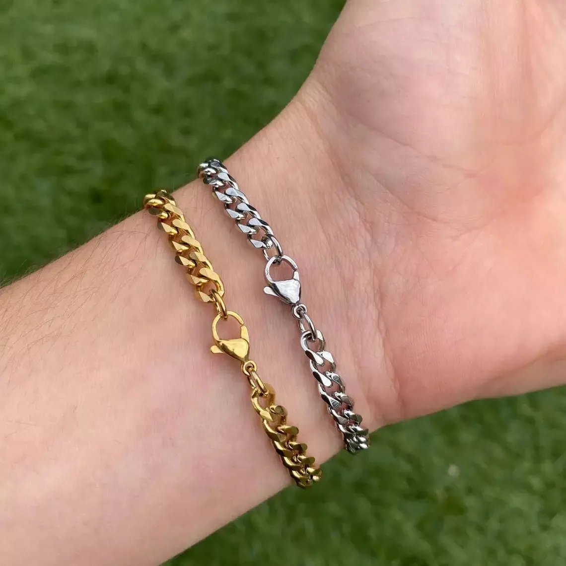 5mm Thin Classic Havana Cuban Chain Bracelet sold by Capsul Jewelry product image thumbnail 2