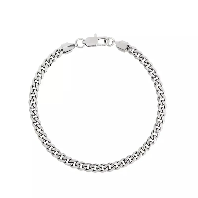 5mm Thin Classic Havana Cuban Chain Bracelet sold by Capsul Jewelry