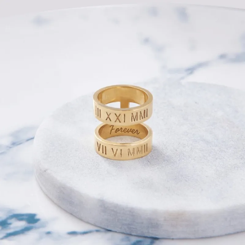 Custom Medium Double Ring sold by Capsul Jewelry