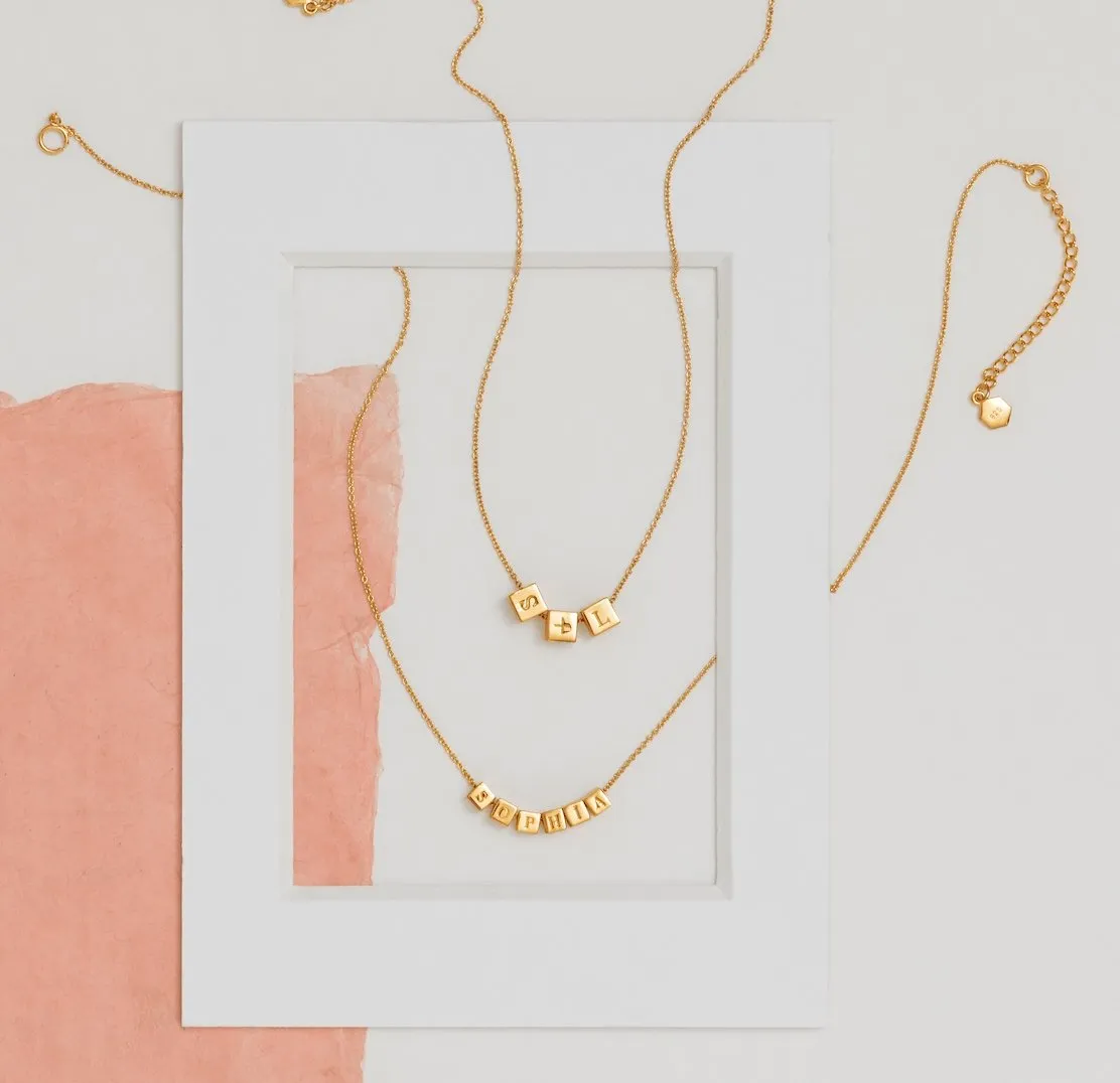 Lily Mini-Block Necklace sold by Capsul Jewelry product image thumbnail 5