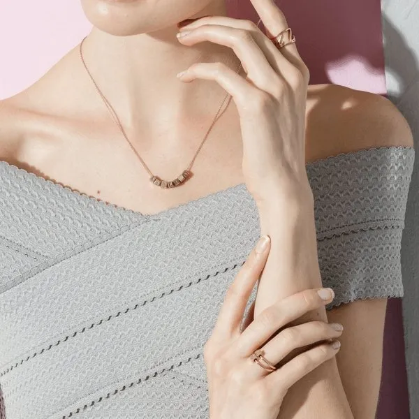 Lily Mini-Block Necklace sold by Capsul Jewelry product image thumbnail 2