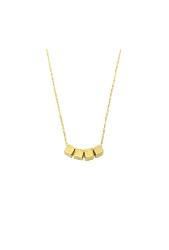 Lily Mini-Block Necklace made by Capsul Jewelry