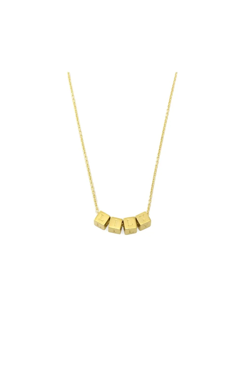 Lily Mini-Block Necklace sold by Capsul Jewelry