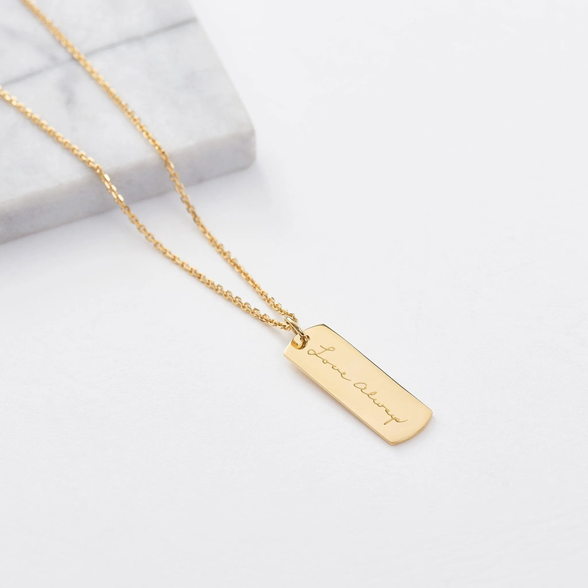 Custom Handwriting ID Necklace sold by Capsul Jewelry
