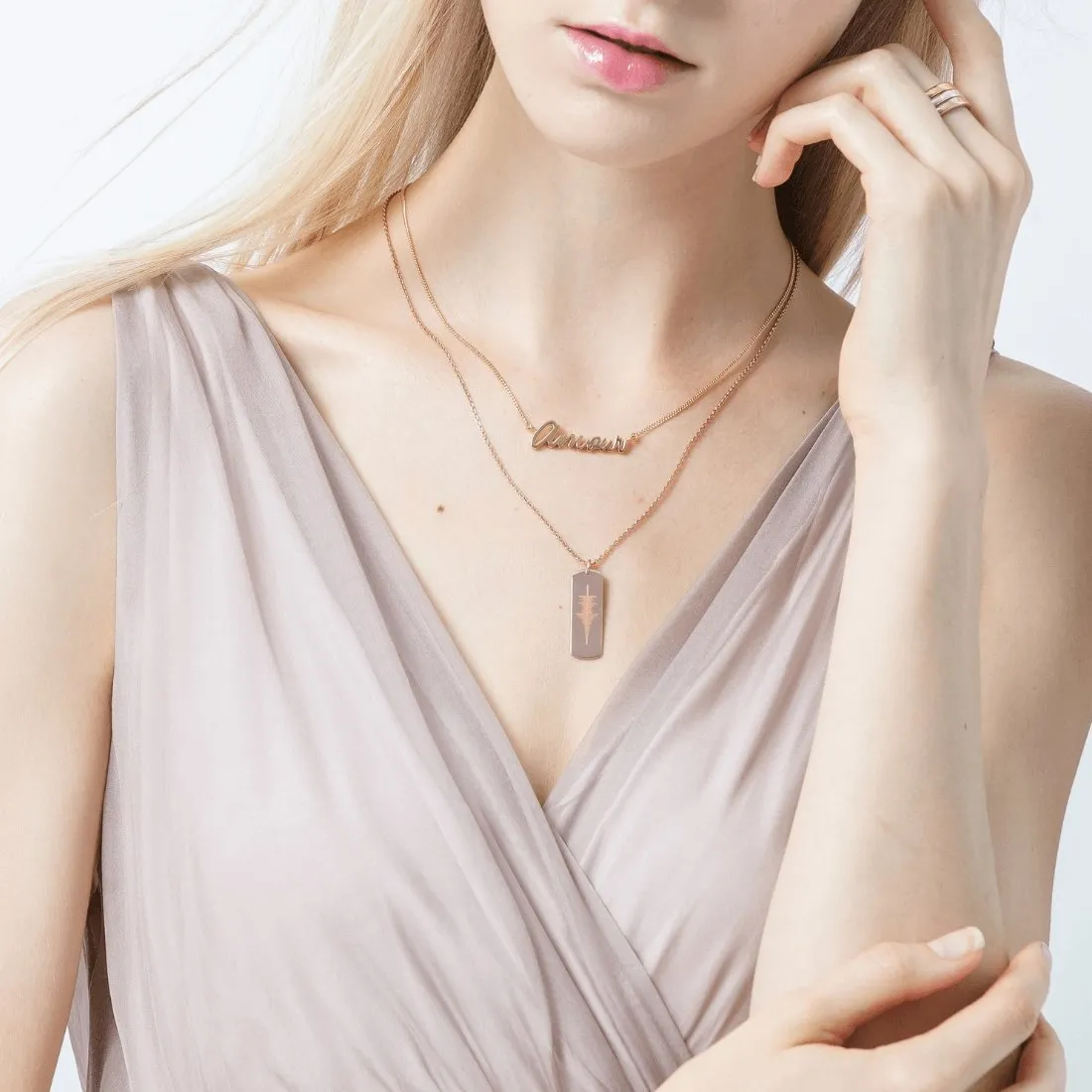 Custom Handwriting ID Necklace sold by Capsul Jewelry product image thumbnail 2