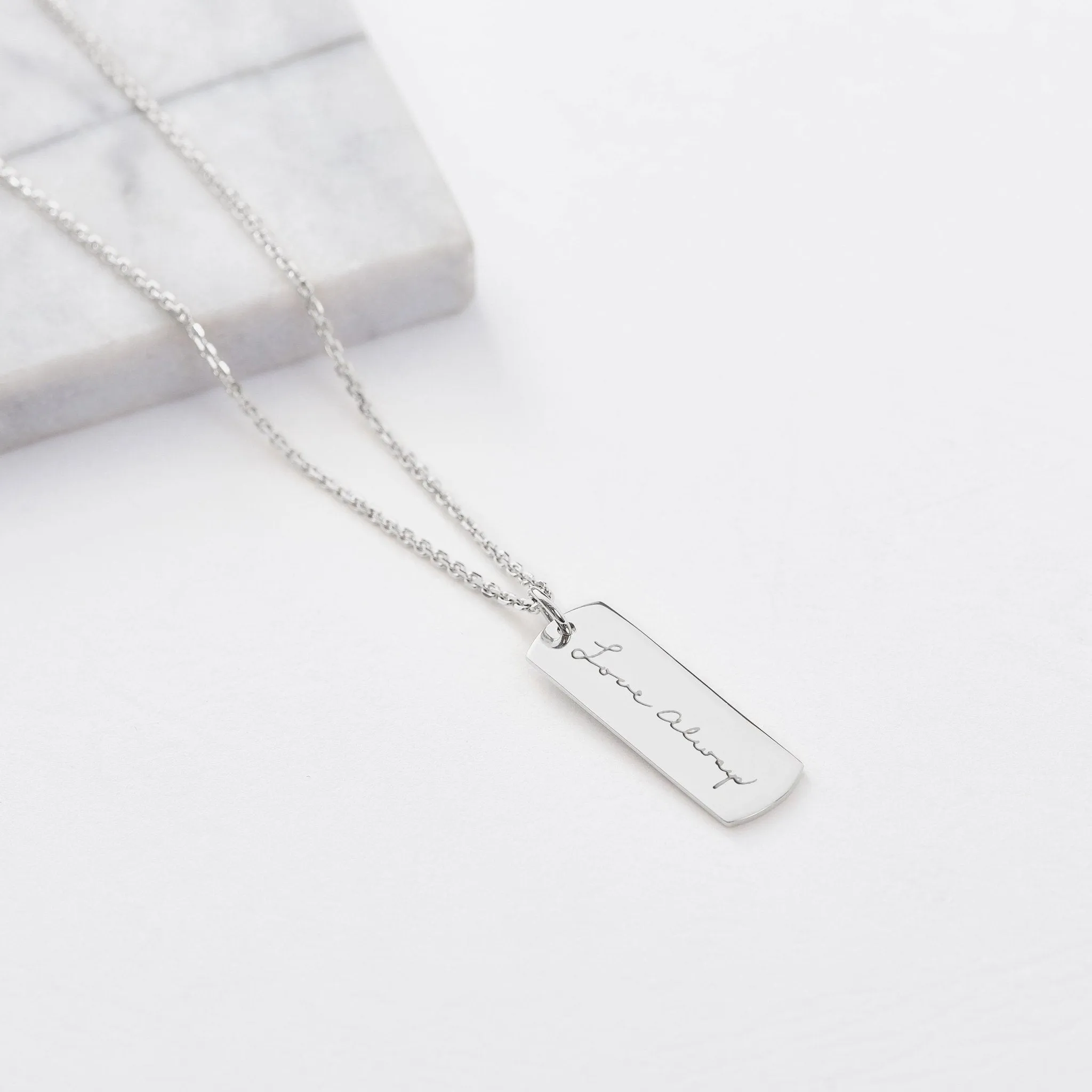 Custom Handwriting ID Necklace sold by Capsul Jewelry product image thumbnail 5