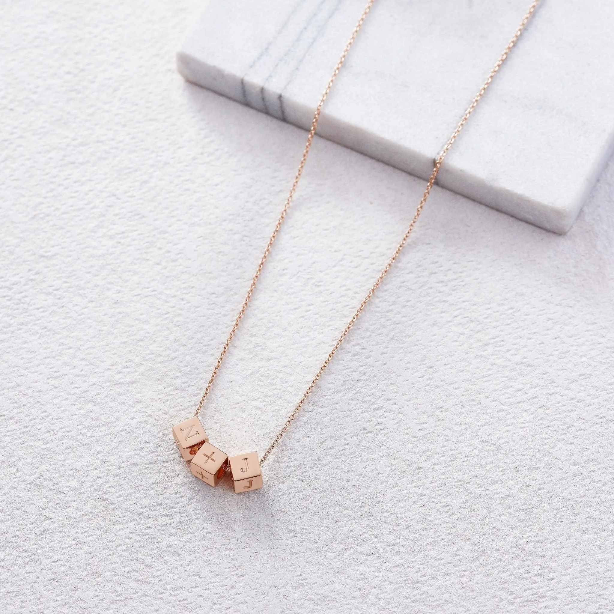 Custom Block Necklace sold by Capsul Jewelry product image thumbnail 4