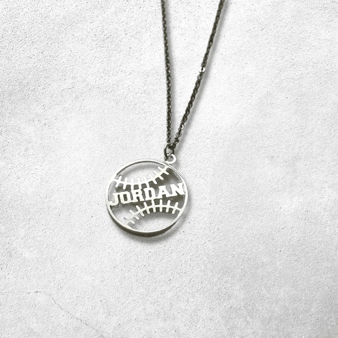 Custom Cutout Baseball Star Necklace sold by Capsul Jewelry product image thumbnail 5