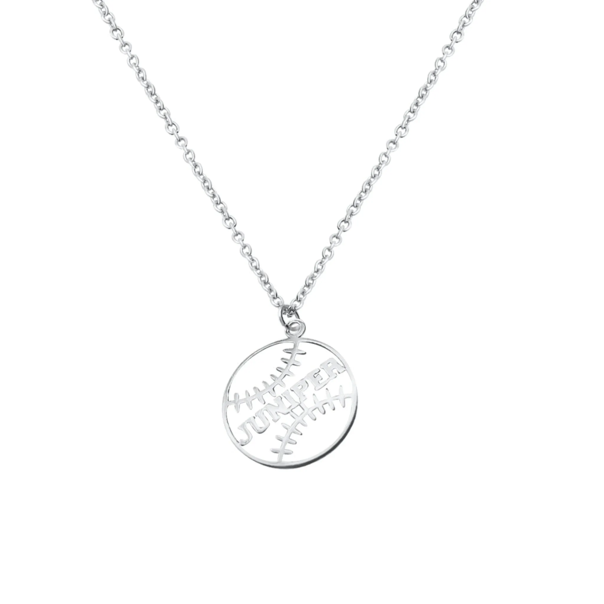 Custom Cutout Baseball Star Necklace sold by Capsul Jewelry product image thumbnail 3