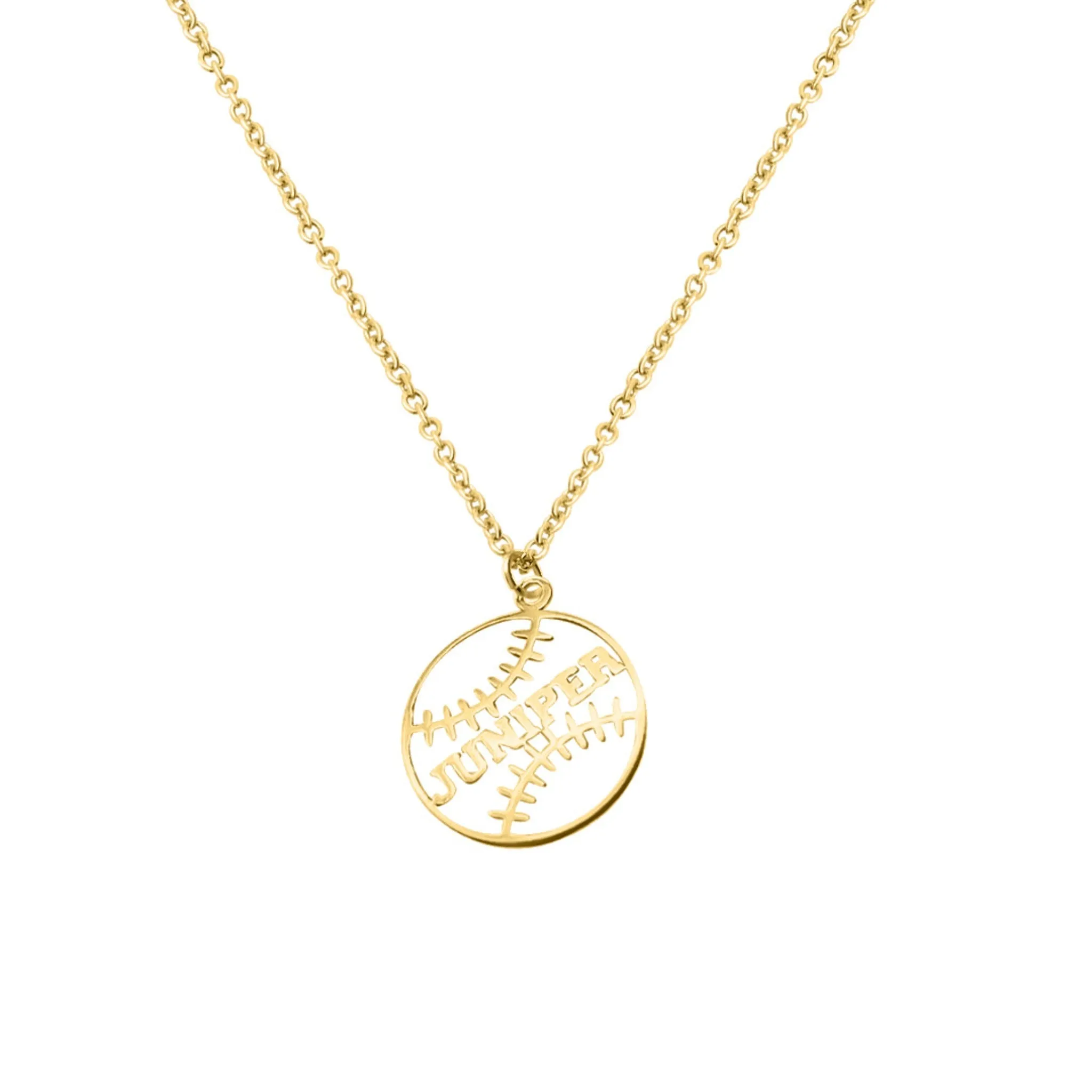 Custom Cutout Baseball Star Necklace sold by Capsul Jewelry