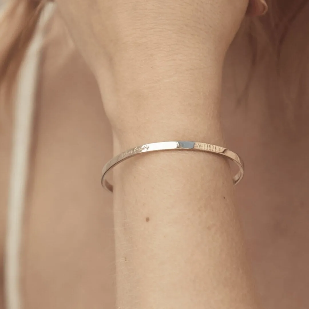 Custom Thin Classic Cuff sold by Capsul Jewelry product image thumbnail 5