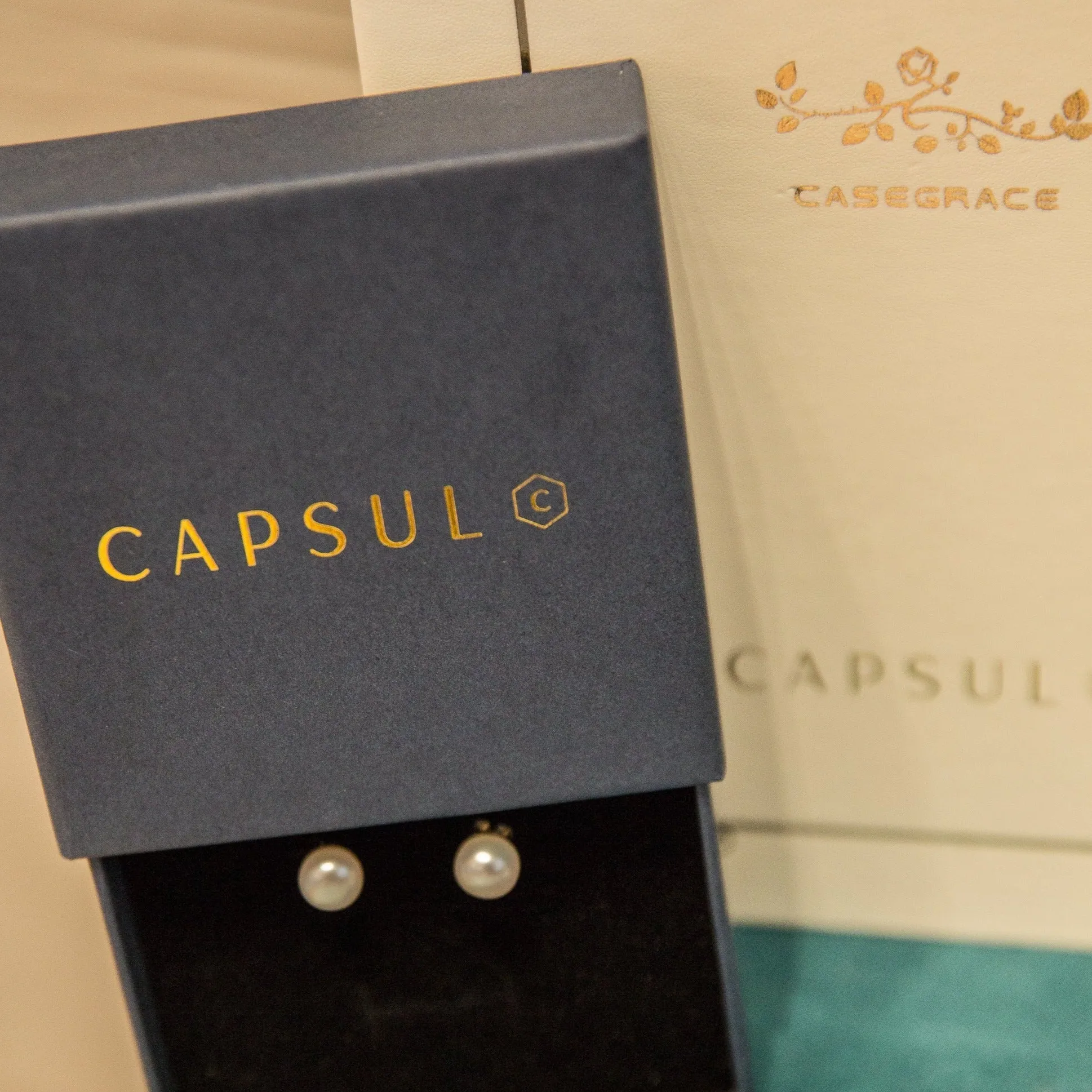 Sterling Silver Freshwater Pearl Stud Earrings sold by Capsul Jewelry product image thumbnail 3