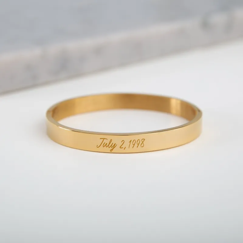 Custom Stainless Steel Hinge Bangle sold by Capsul Jewelry