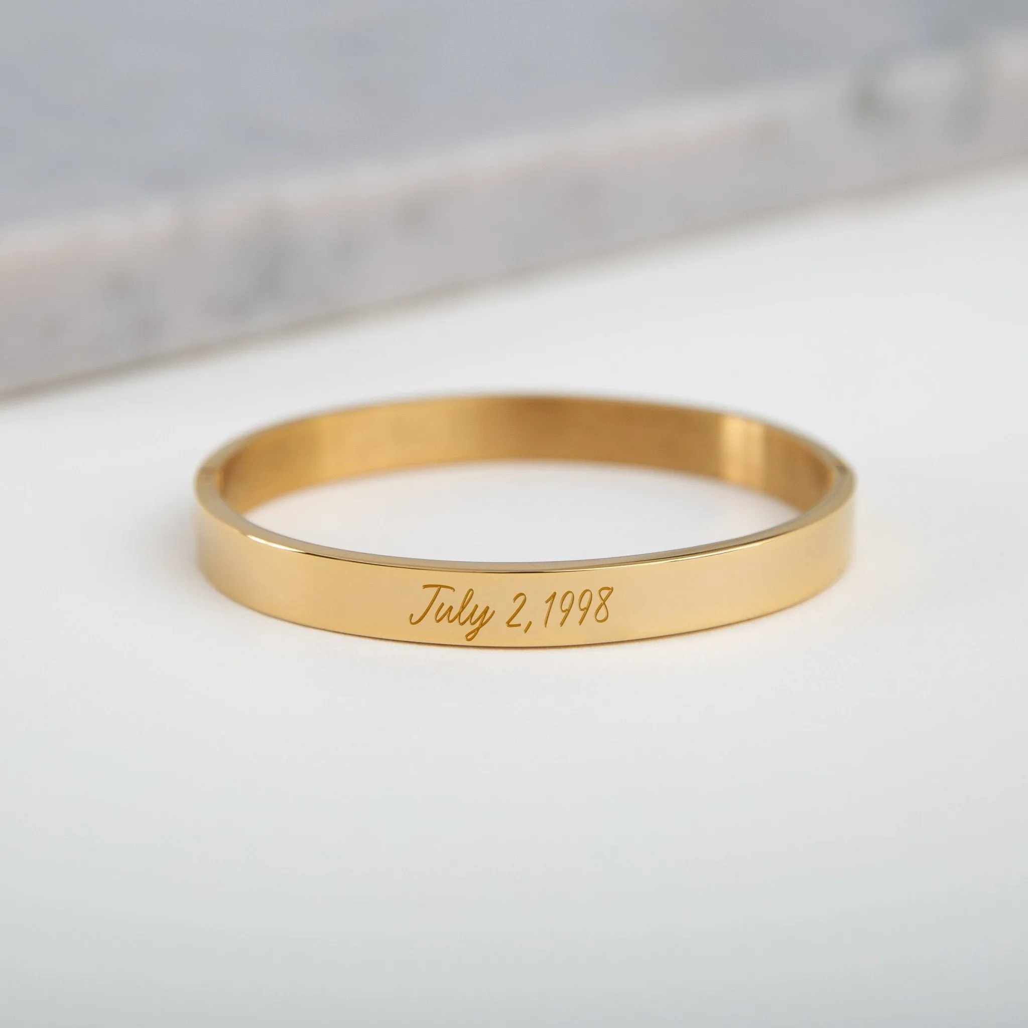Custom Stainless Steel Hinge Bangle sold by Capsul Jewelry
