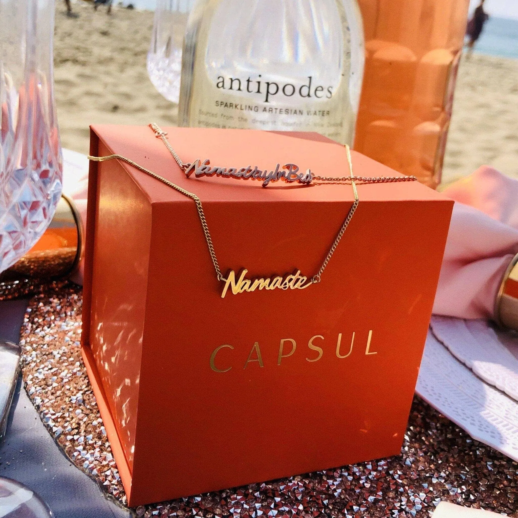 Namaste Signature Necklace sold by Capsul Jewelry