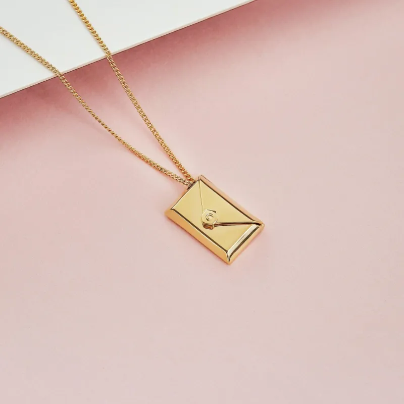 Custom Photo Envelope Locket Necklace sold by Capsul Jewelry