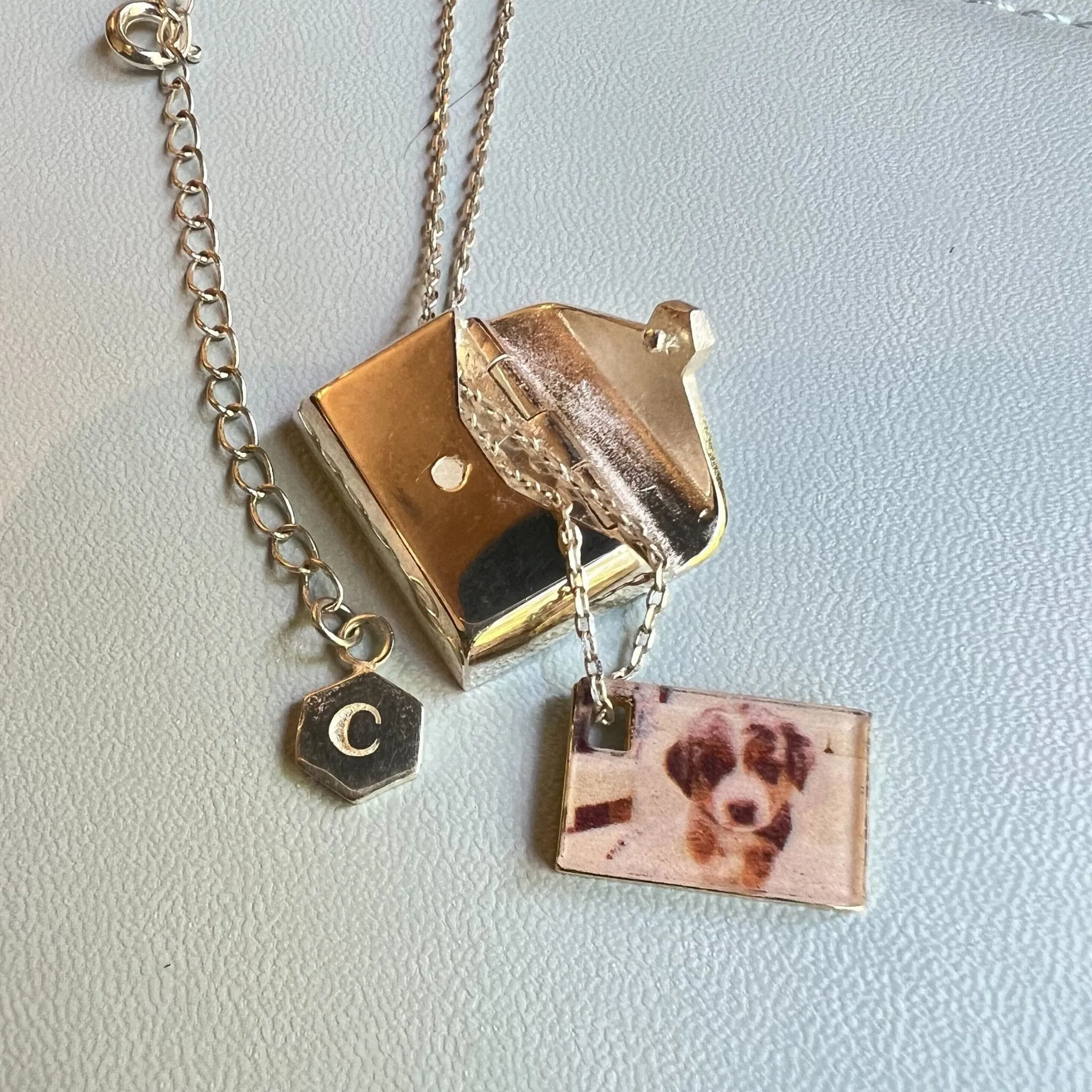 Custom Photo Envelope Locket Necklace sold by Capsul Jewelry product image thumbnail 2