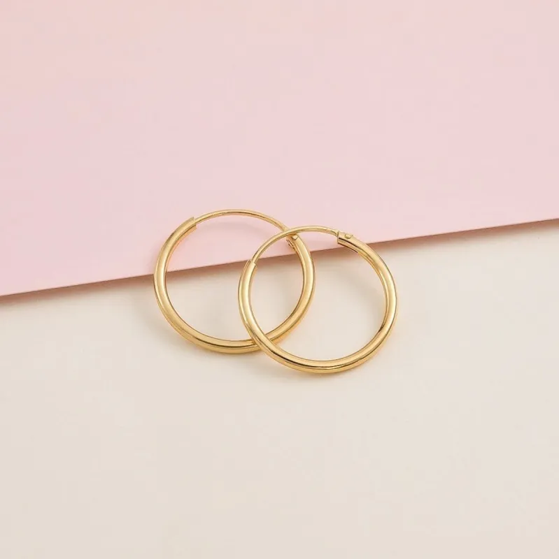 15mm Medium Hoop Earrings sold by Capsul Jewelry