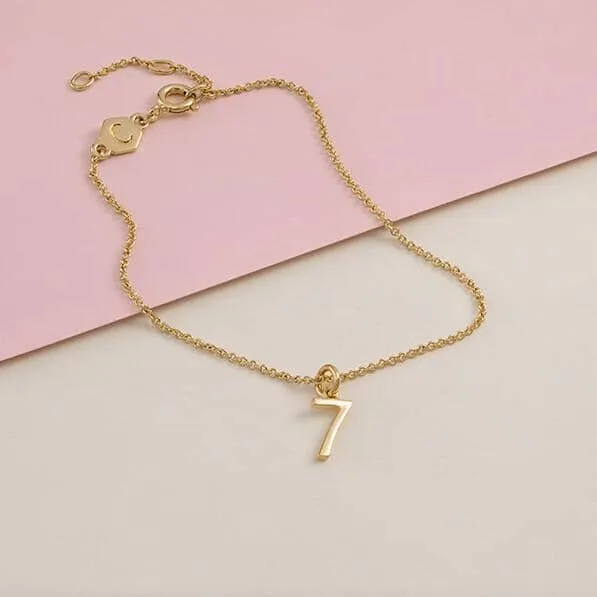 Sterling Silver Numbers Charms Bracelet sold by Capsul Jewelry