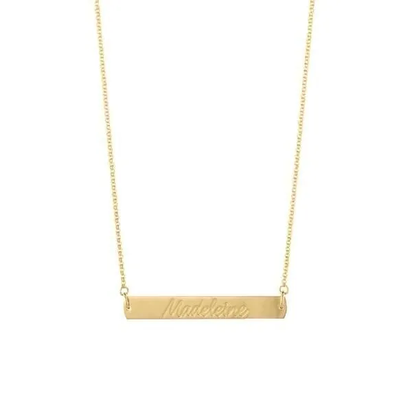 Custom Horizontal Bar Necklace sold by Capsul Jewelry