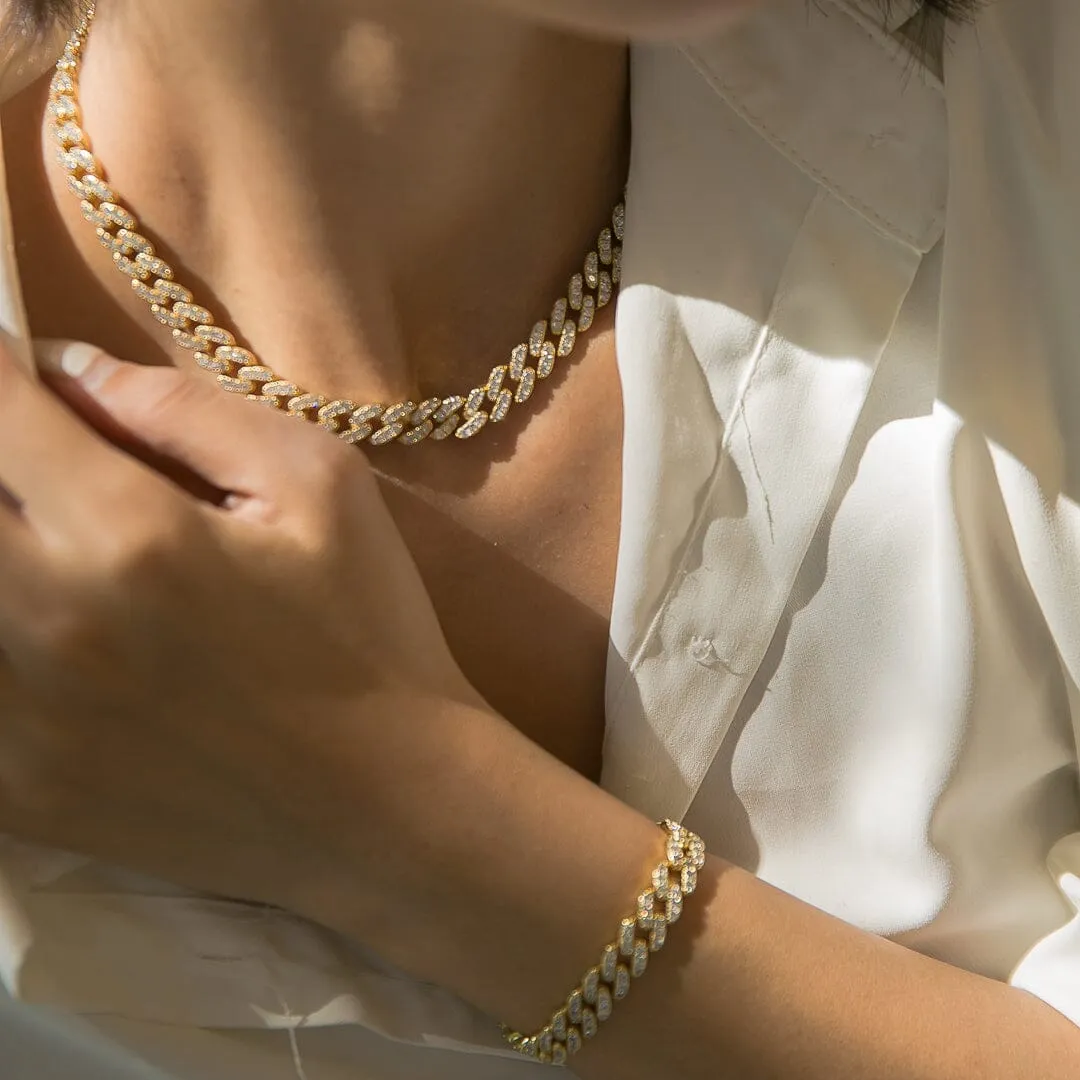 8mm Iced CZ Diamond Cuban Bracelet sold by Capsul Jewelry product image thumbnail 5