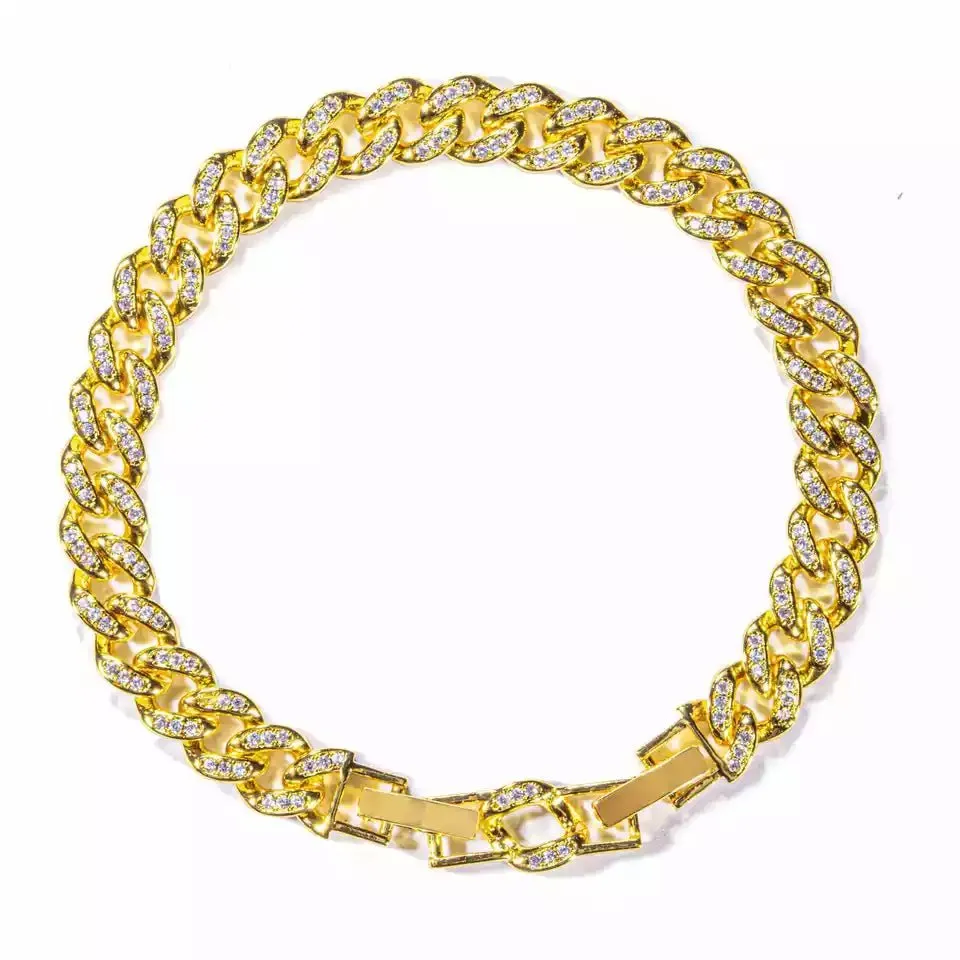 8mm Iced CZ Diamond Cuban Bracelet sold by Capsul Jewelry