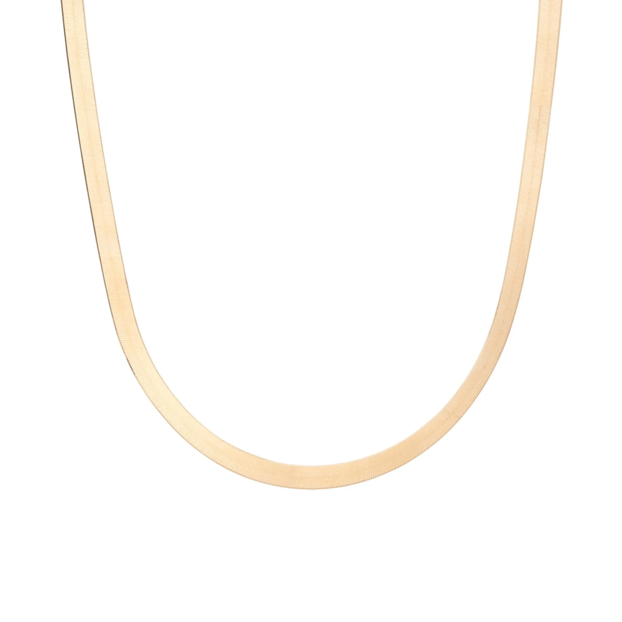 Sterling Silver Herringbone Chain Necklace sold by Capsul Jewelry